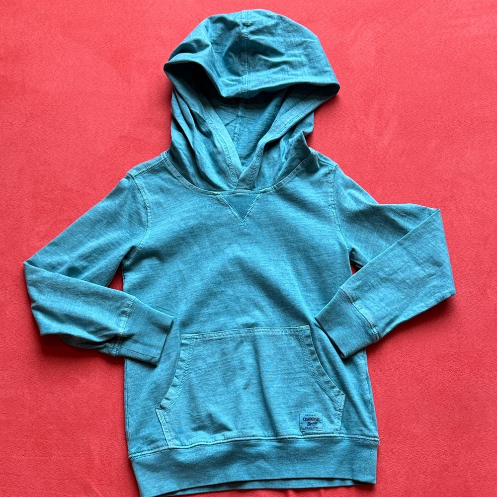 OshKosh B'gosh Teal Distressed Look Hoodie for Kids